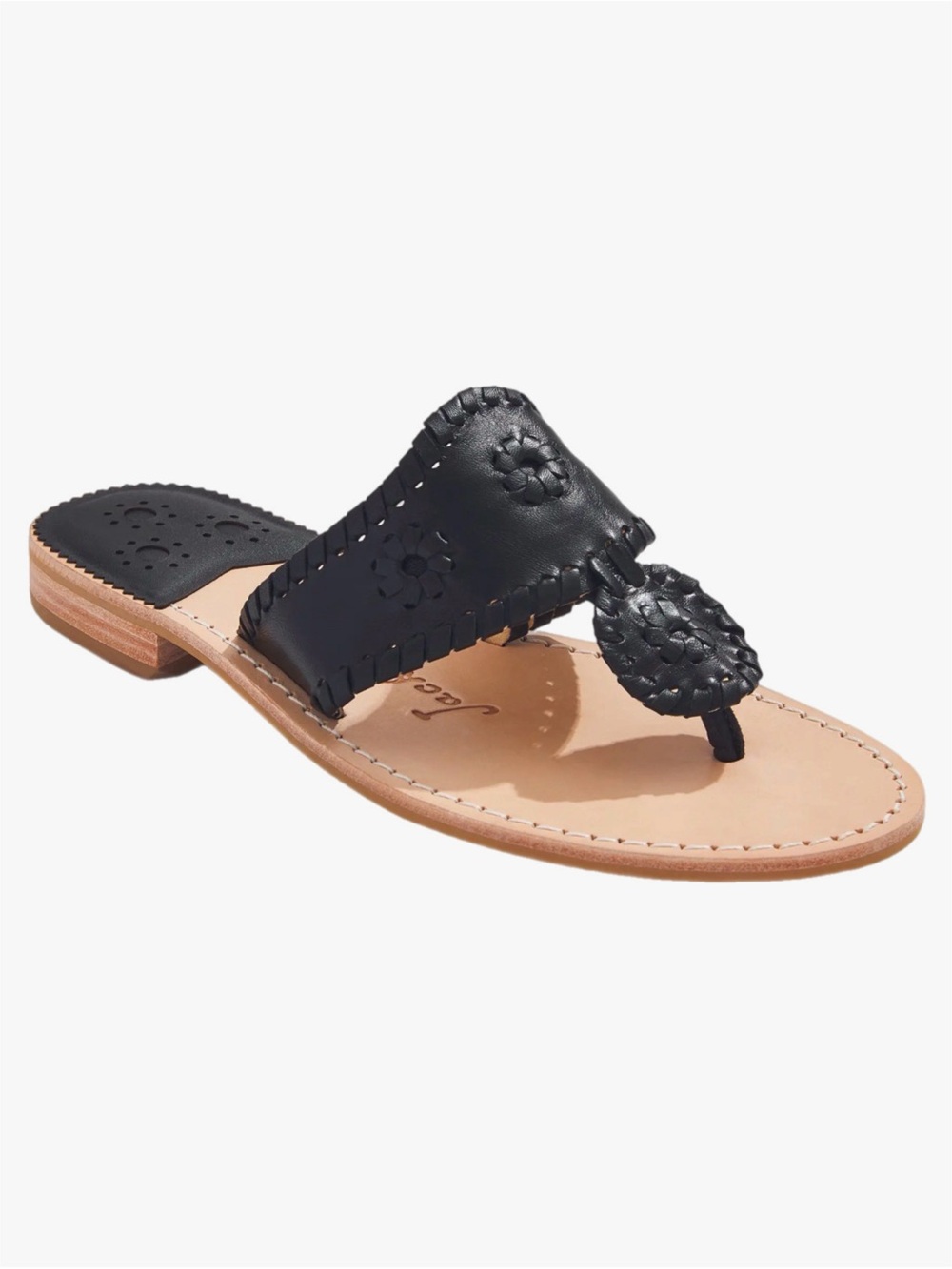 Jack Rogers Original Jacks Sandal in Black Women’s Size 8
